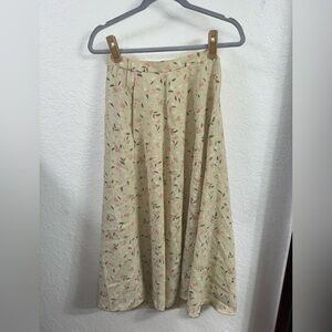 Vintage Koret Green Floral Long